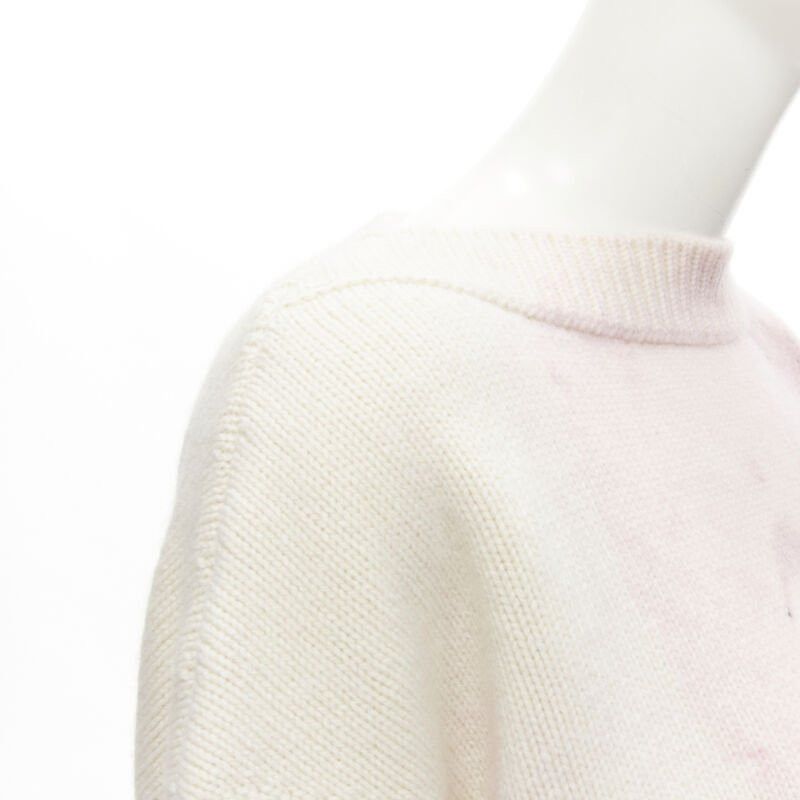 Alexander McQueen ALEXANDER MCQUEEN 2021 Anemone wool cashmere floral print cropped sweater XXS Size XS / US 0-2 / IT 36-38 - 7 Thumbnail