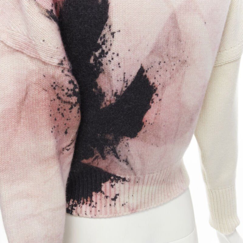 Alexander McQueen ALEXANDER MCQUEEN 2021 Anemone wool cashmere floral print cropped sweater XXS Size XS / US 0-2 / IT 36-38 - 8 Thumbnail