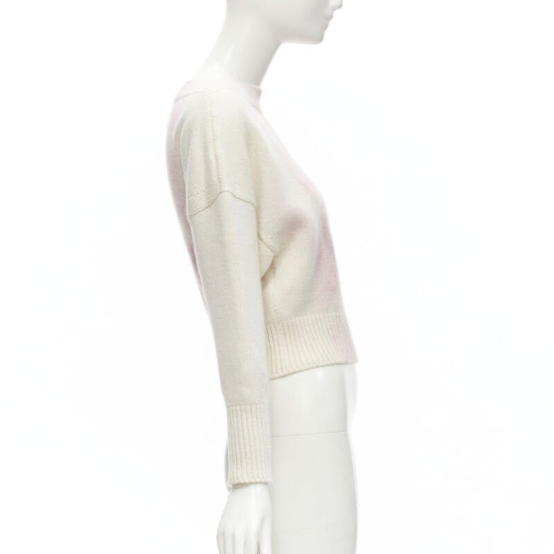 Alexander McQueen ALEXANDER MCQUEEN 2021 Anemone wool cashmere floral print cropped sweater XXS Size XS / US 0-2 / IT 36-38 - 4 Thumbnail