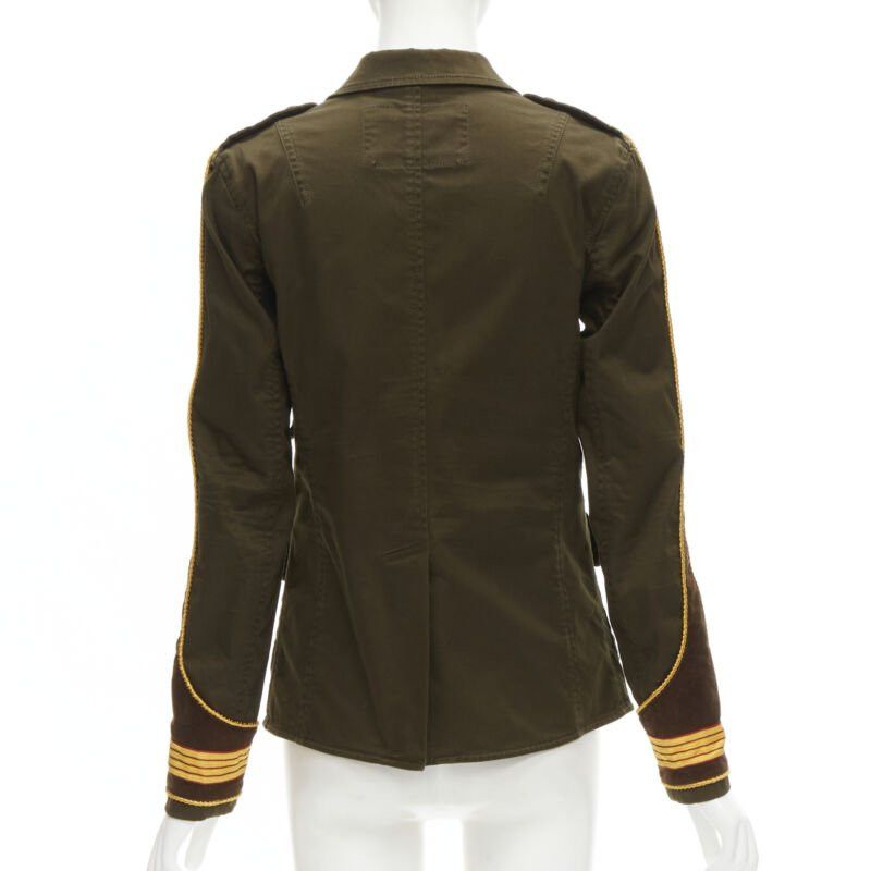 Dsquared2 DSQUARED2 2021 green cotton military officer corduroy utility jacket IT36 XS Size XS / US 0-2 / IT 36-38 - 5 Thumbnail