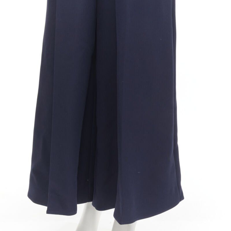 ROKSANDA ROKSANDA navy brick red puff sleeve keyhole neckline wide leg jumpsuit UK6 XS Size 26" / US 2 / IT 38 - 8 Thumbnail