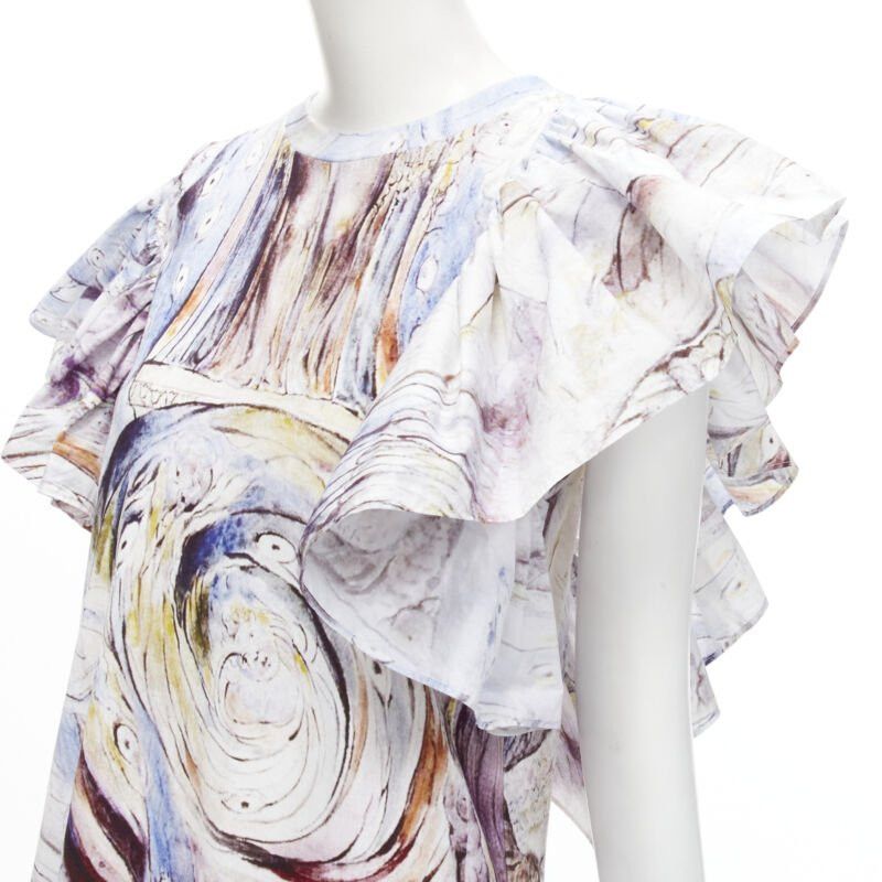 Alexander McQueen ALEXANDER MCQUEEN 2021 William Blake Dante ruffle frill mini dress IT38 M Size XS / US 0-2 / IT 36-38 - 2 Thumbnail