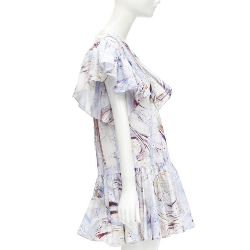 Alexander McQueen ALEXANDER MCQUEEN 2021 William Blake Dante ruffle frill mini dress IT38 M Size XS / US 0-2 / IT 36-38 - 4 Thumbnail