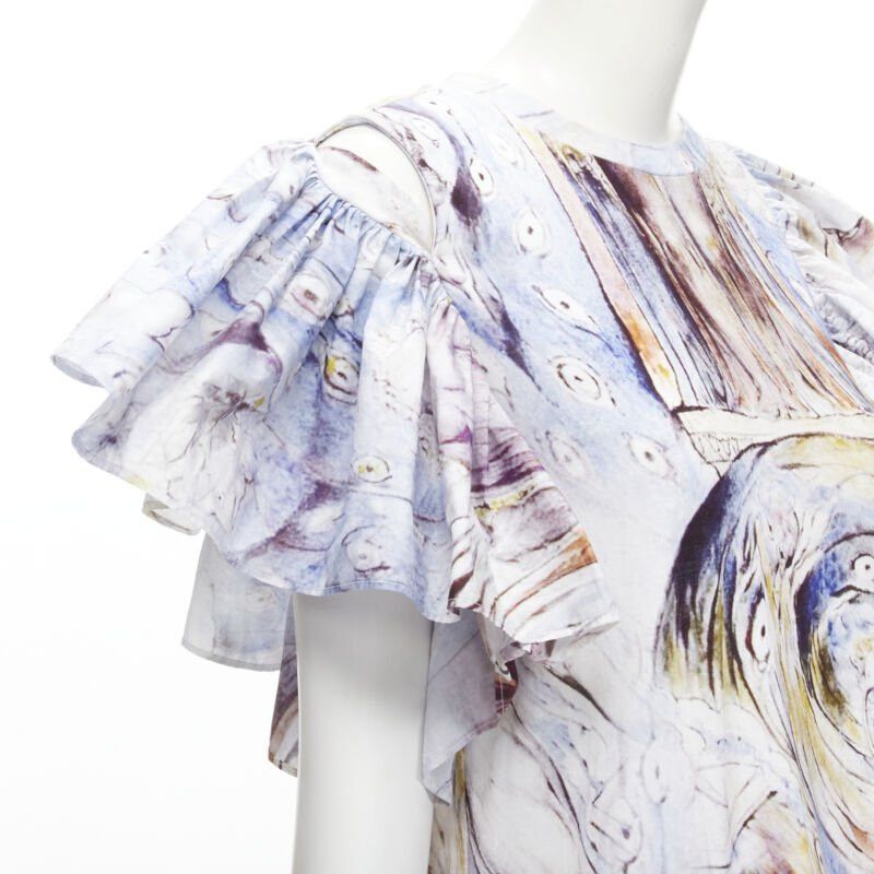 Alexander McQueen ALEXANDER MCQUEEN 2021 William Blake Dante ruffle frill mini dress IT38 M Size XS / US 0-2 / IT 36-38 - 7 Thumbnail