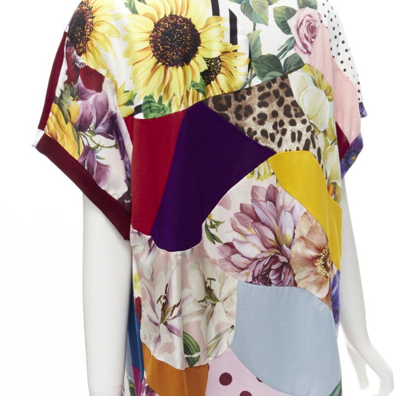 Dolce & Gabbana DOLCE GABBANA 2021 Sicilian Patchwork cap sleeve cotton casual dress IT38 XS Size XS / US 0-2 / IT 36-38 - 7 Thumbnail