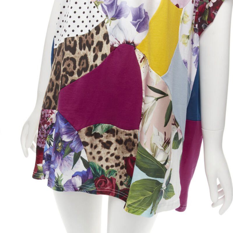 Dolce & Gabbana DOLCE GABBANA 2021 Sicilian Patchwork cap sleeve cotton casual dress IT38 XS Size XS / US 0-2 / IT 36-38 - 8 Thumbnail