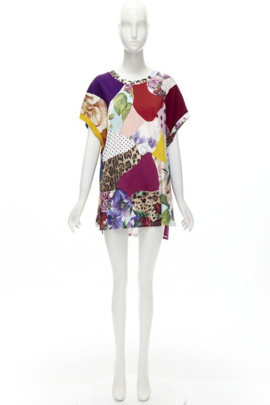 Dolce & Gabbana DOLCE GABBANA 2021 Sicilian Patchwork cap sleeve cotton casual dress IT38 XS Size XS / US 0-2 / IT 36-38 - 10 Thumbnail