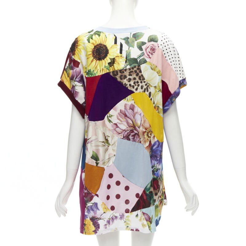 Dolce & Gabbana DOLCE GABBANA 2021 Sicilian Patchwork cap sleeve cotton casual dress IT38 XS Size XS / US 0-2 / IT 36-38 - 5 Thumbnail