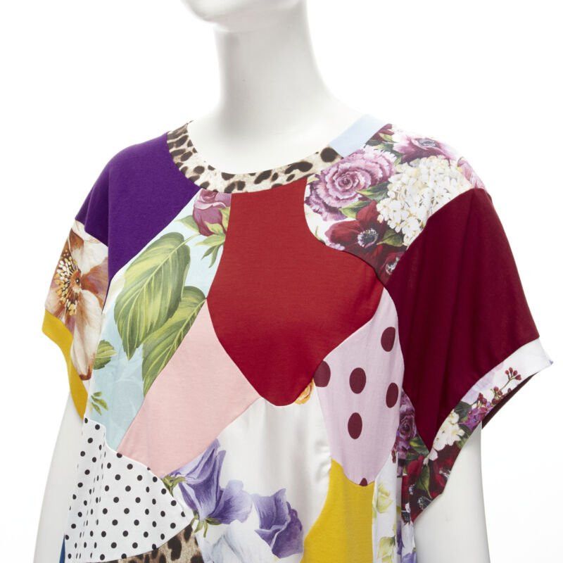 Dolce & Gabbana DOLCE GABBANA 2021 Sicilian Patchwork cap sleeve cotton casual dress IT38 XS Size XS / US 0-2 / IT 36-38 - 2 Thumbnail