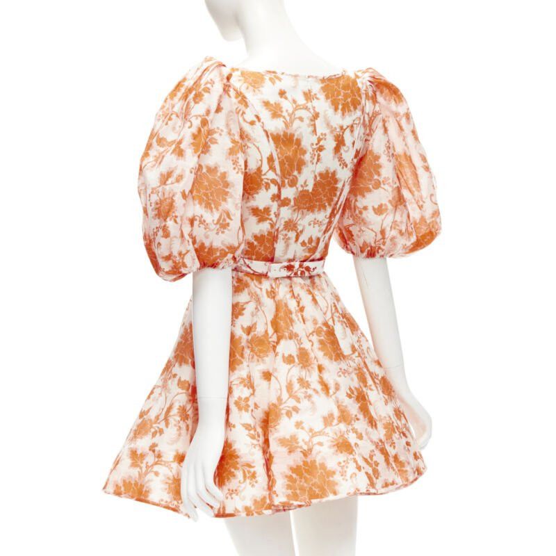 Zimmermann ZIMMERMANN 2022 Runway Postcard orange floral linen seashell belt dress AUS0 XS Size XS / US 0-2 / IT 36-38 - 6 Thumbnail