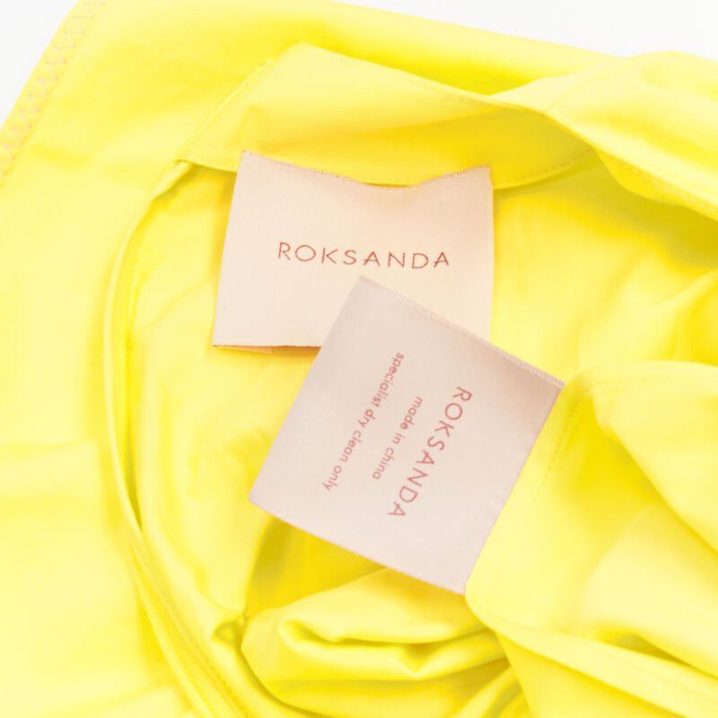 ROKSANDA ROKSANDA sunshine yellow cotton origami pleat flared sleeves A-line dress UK6 XS Size XS / US 0-2 / IT 36-38 - 9 Thumbnail