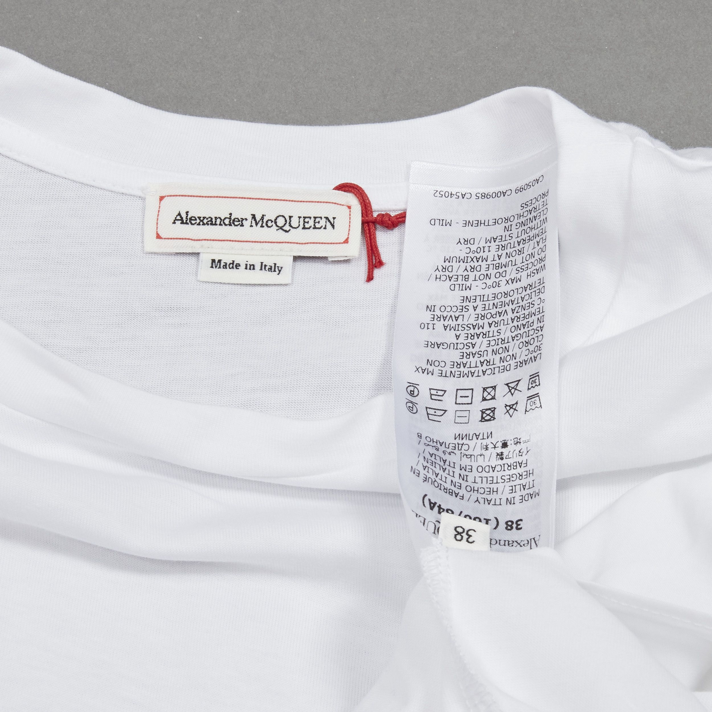 Alexander McQueen ALEXANDER MCQUEEN white cotton ruffle sleeve crew neck tshirt IT38 XS Size XS / US 0-2 / IT 36-38 - 8 Thumbnail
