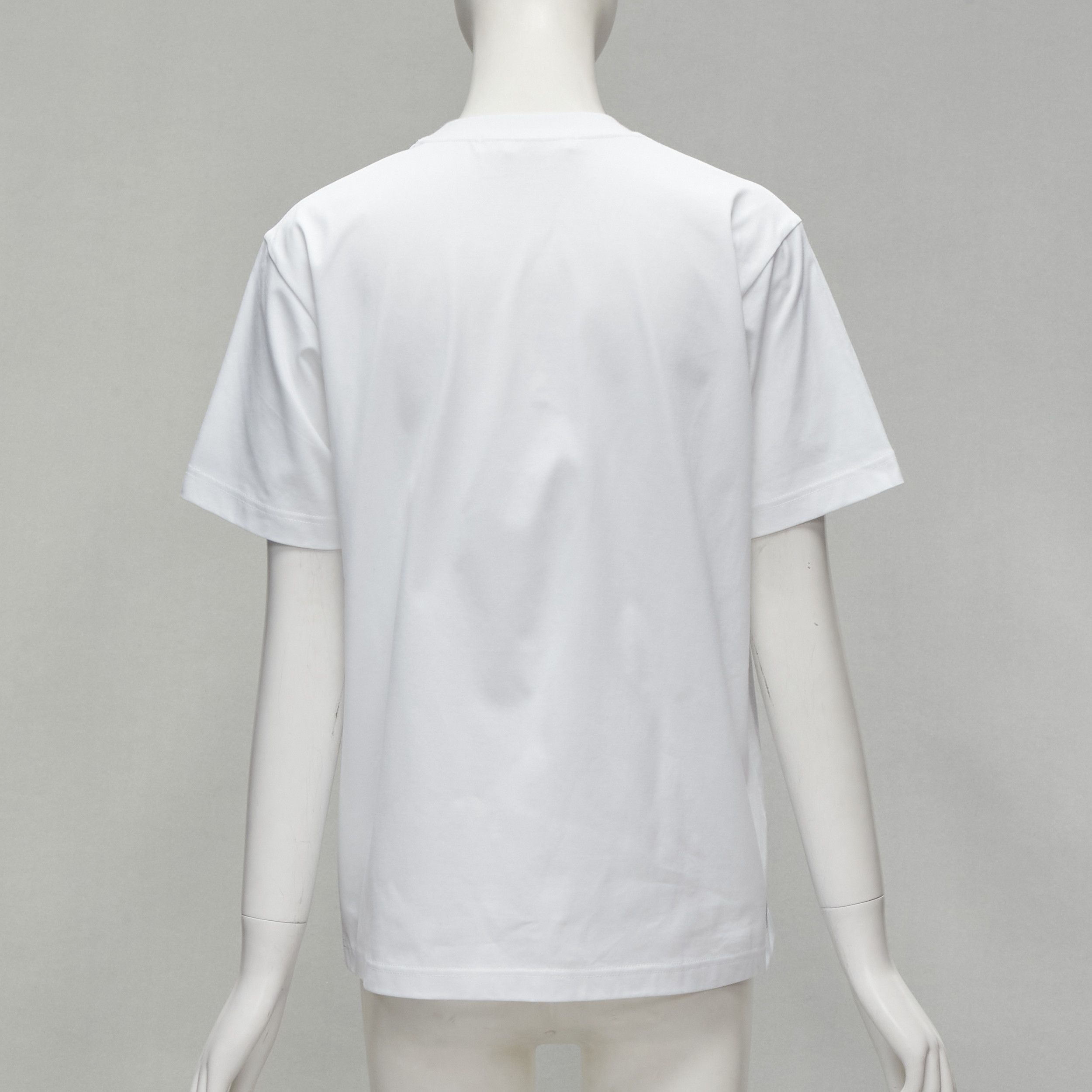 Junya Watanabe JUNYA WATANABE 2020 grey sequin biker print white cotton tshirt top S Size S / US 4 / IT 40 - 5 Thumbnail