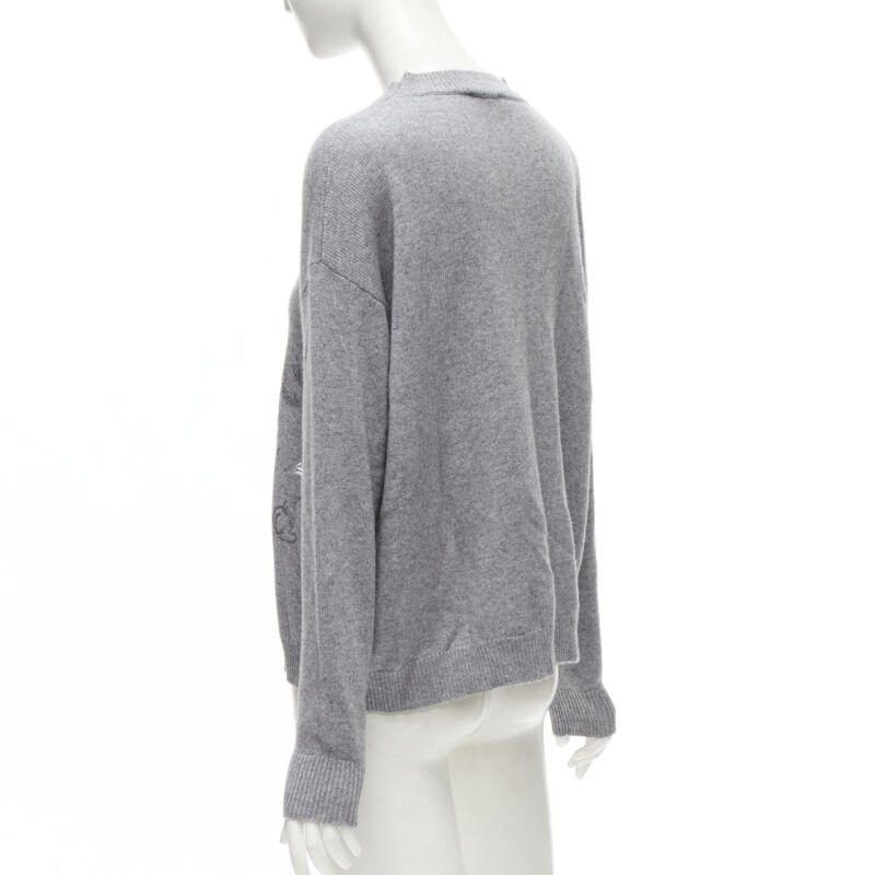 Ermanno Scervino ERMANNO SCERVINO grey pullover metallic floral print IT40 S Size S / US 4 / IT 40 - 6 Thumbnail