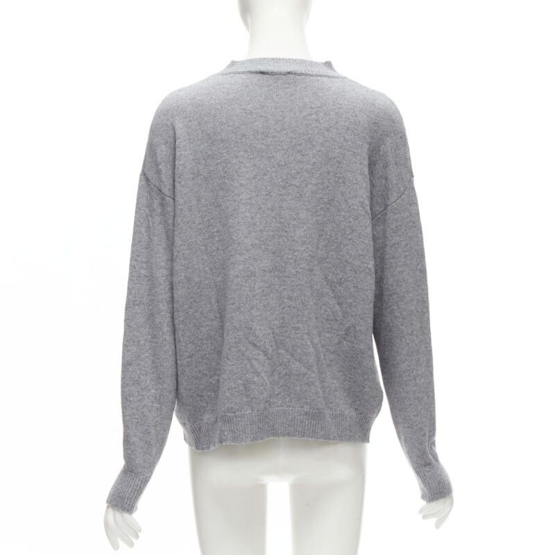 Ermanno Scervino ERMANNO SCERVINO grey pullover metallic floral print IT40 S Size S / US 4 / IT 40 - 5 Thumbnail