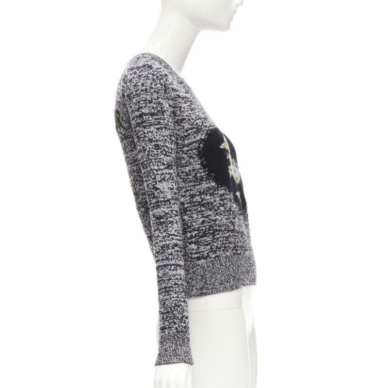 Dior CHRISTIAN DIOR 100% cashmere melange grey dragon illustration sweater FR34 XS Size XS / US 0-2 / IT 36-38 - 4 Thumbnail