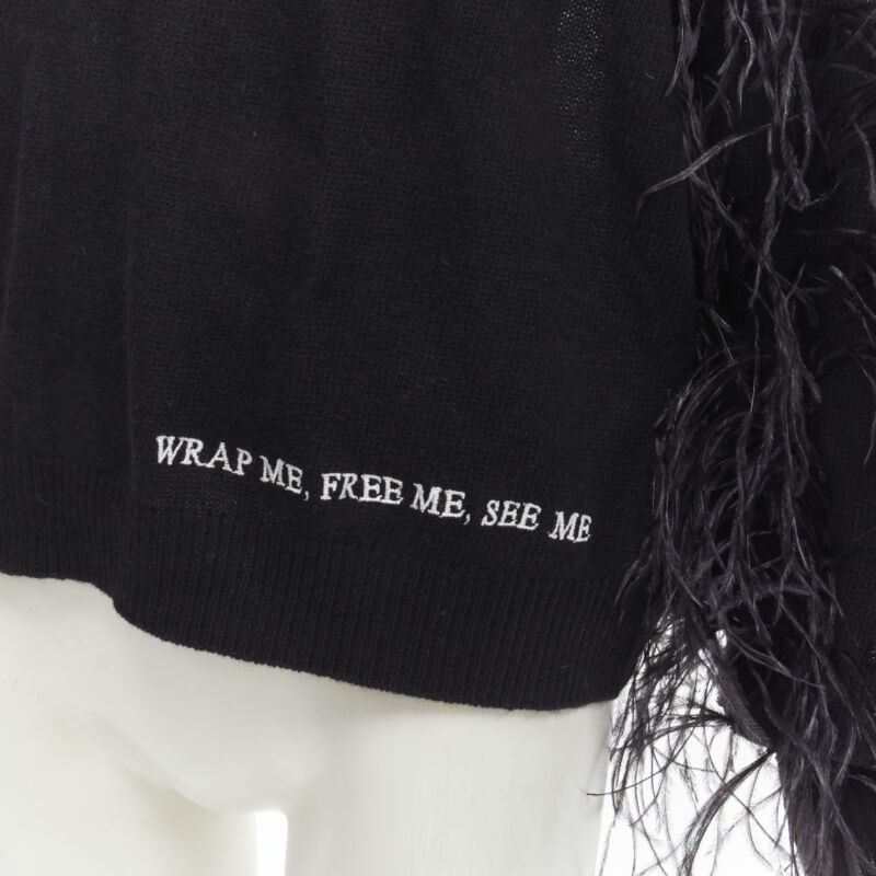 Valentino VALENTINO UNDERCOVER wool cashmere feather Wrap Me Free Me See Me sweater XS Size S / US 4 / IT 40 - 2 Thumbnail