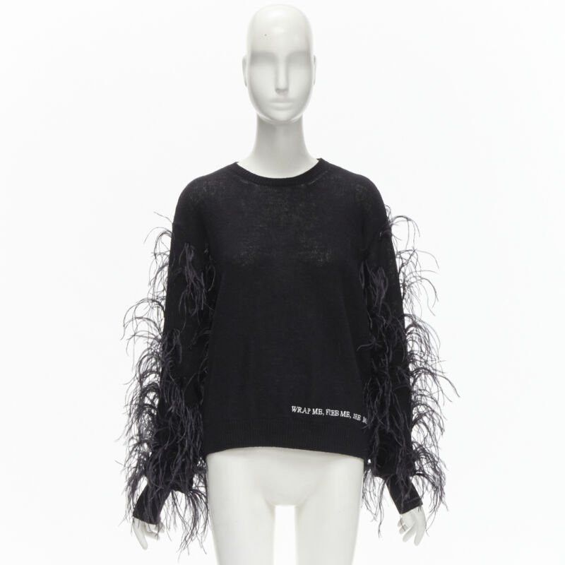 Valentino VALENTINO UNDERCOVER wool cashmere feather Wrap Me Free Me See Me sweater XS Size S / US 4 / IT 40 - 10 Thumbnail