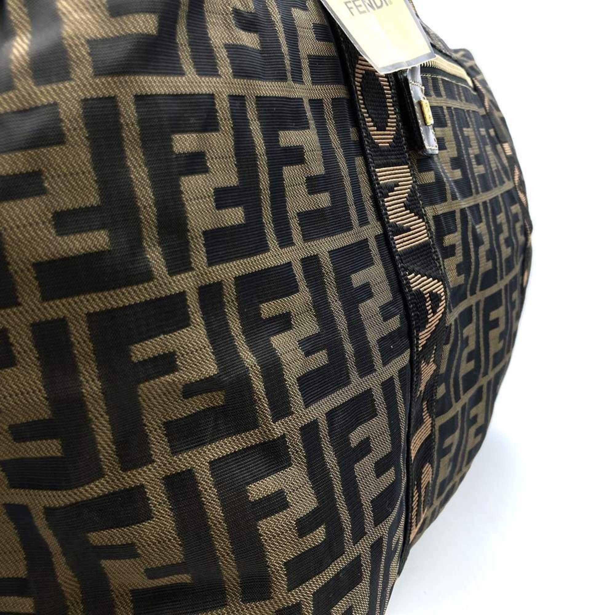 Fendi FENDI Zucca Boston bag in brown nylon for men and women Size ONE SIZE - 3 Thumbnail