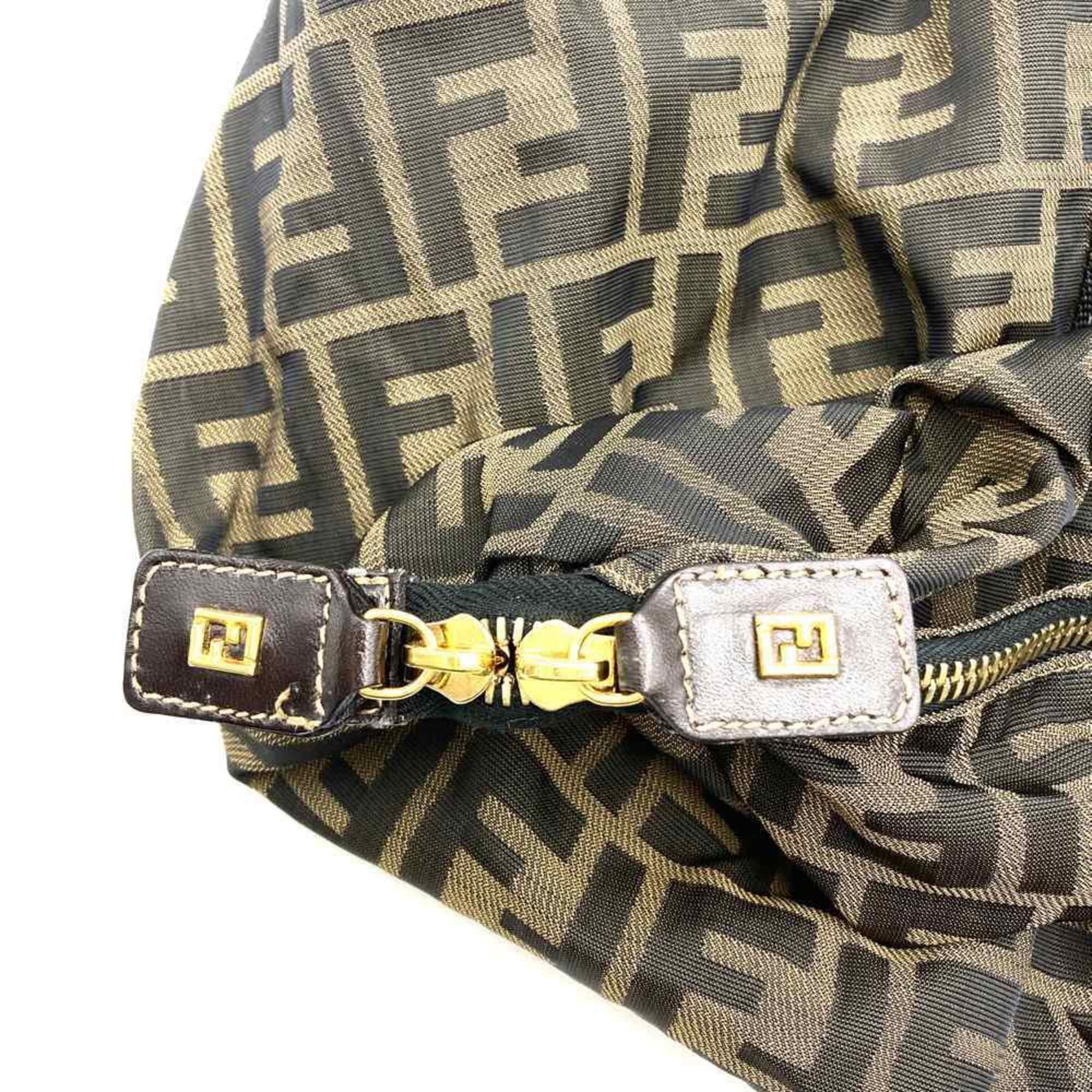 Fendi FENDI Zucca Boston bag in brown nylon for men and women Size ONE SIZE - 11 Thumbnail