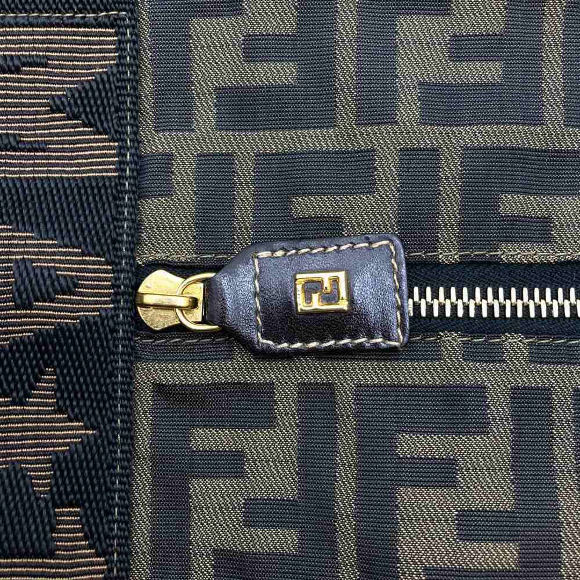 Fendi FENDI Zucca Boston bag in brown nylon for men and women Size ONE SIZE - 12 Thumbnail