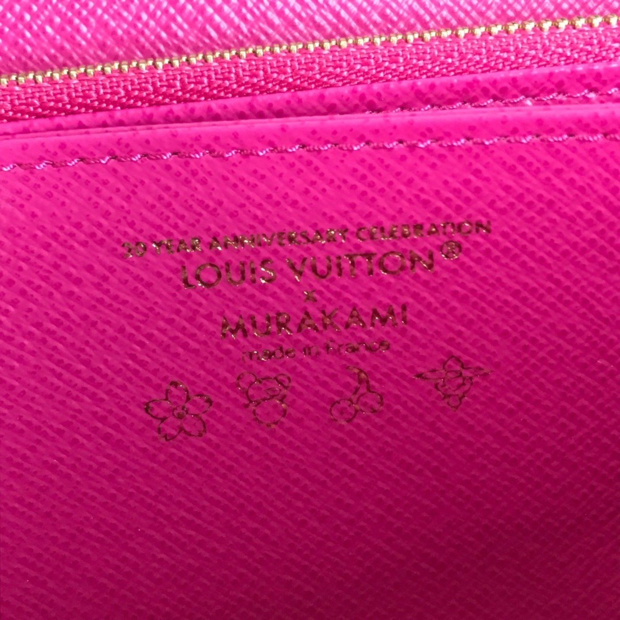 Louis Vuitton LOUIS VUITTON M14162 Japan-exclusive LV x TM Zippy Wallet Monogram Takashi Murakami Round Zip Long Canvas Unisex Brown Like New Size ONE SIZE - 12 Thumbnail