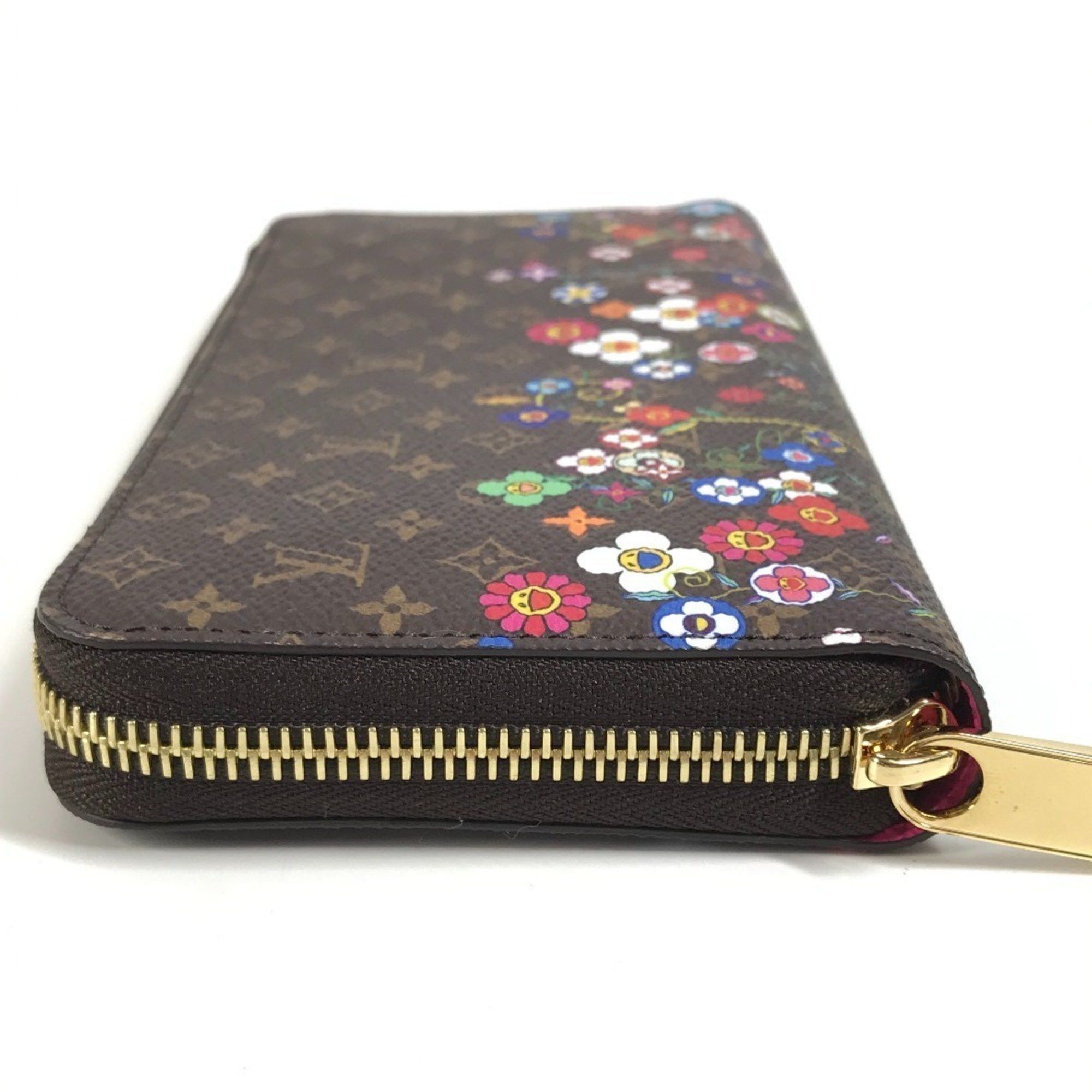 Louis Vuitton LOUIS VUITTON M14162 Japan-exclusive LV x TM Zippy Wallet Monogram Takashi Murakami Round Zip Long Canvas Unisex Brown Like New Size ONE SIZE - 3 Thumbnail