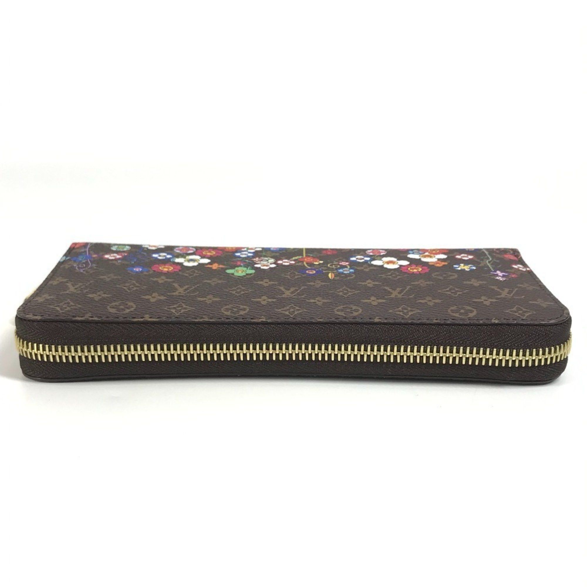 Louis Vuitton LOUIS VUITTON M14162 Japan-exclusive LV x TM Zippy Wallet Monogram Takashi Murakami Round Zip Long Canvas Unisex Brown Like New Size ONE SIZE - 6 Thumbnail