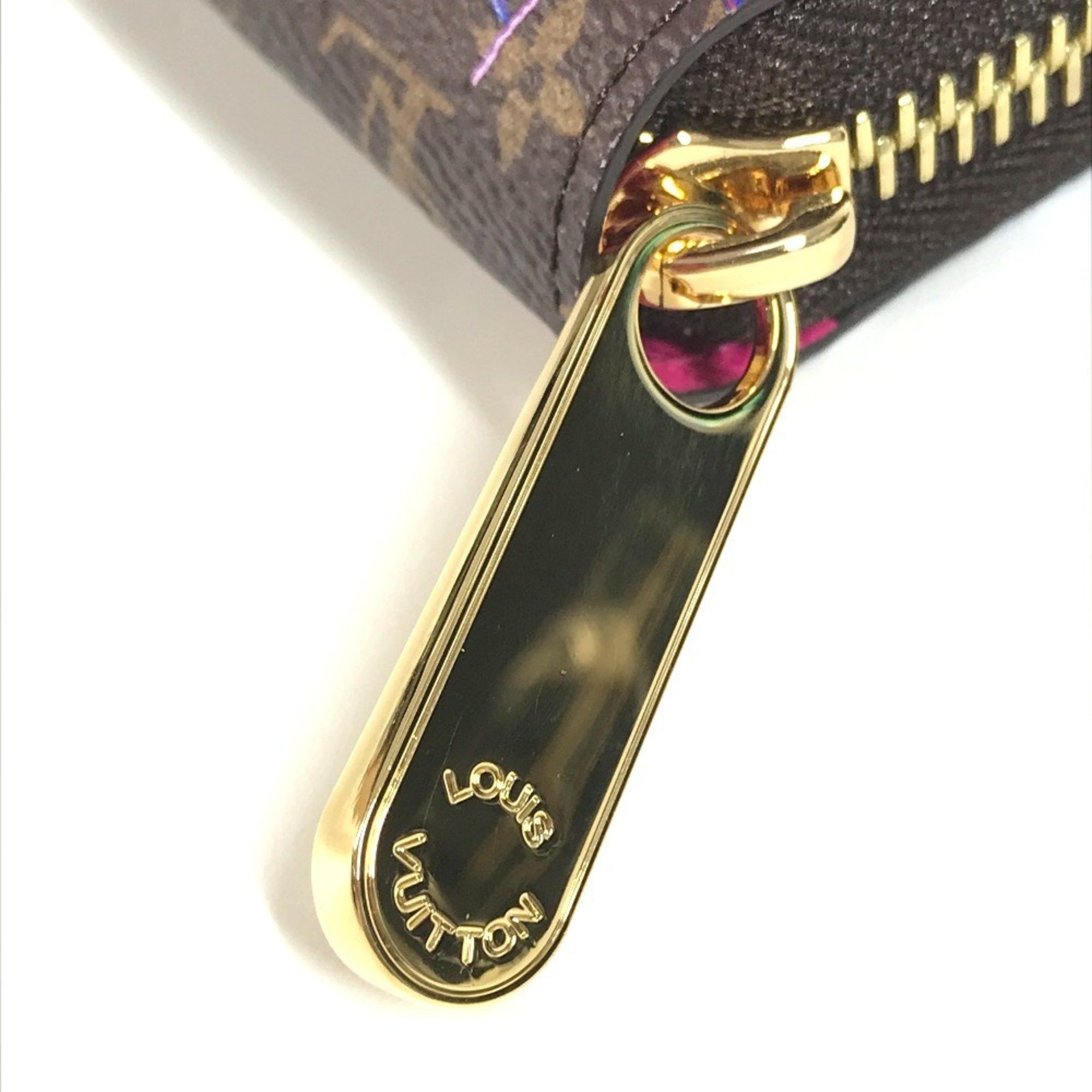 Louis Vuitton LOUIS VUITTON M14162 Japan-exclusive LV x TM Zippy Wallet Monogram Takashi Murakami Round Zip Long Canvas Unisex Brown Like New Size ONE SIZE - 9 Thumbnail