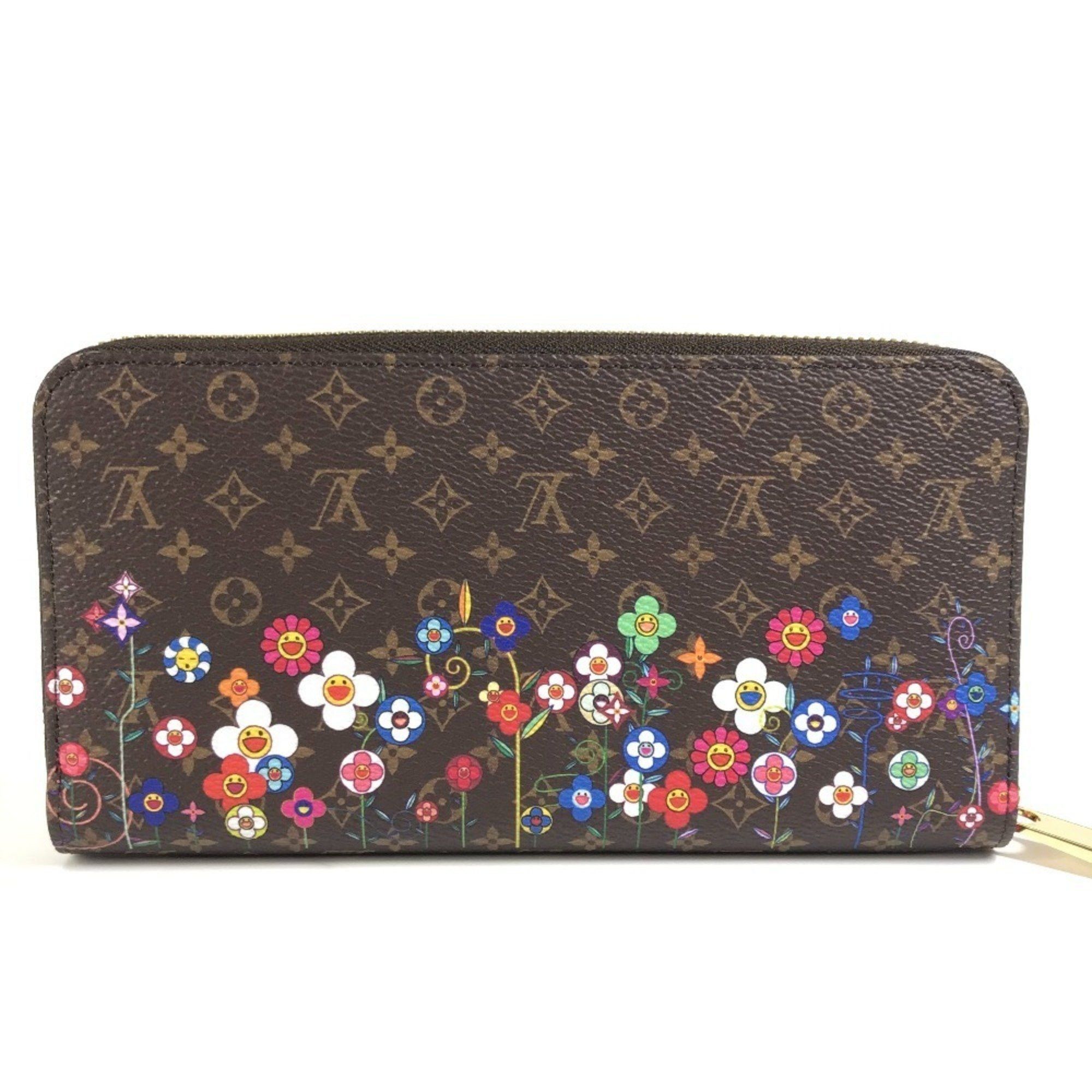 Louis Vuitton LOUIS VUITTON M14162 Japan-exclusive LV x TM Zippy Wallet Monogram Takashi Murakami Round Zip Long Canvas Unisex Brown Like New Size ONE SIZE - 2 Thumbnail