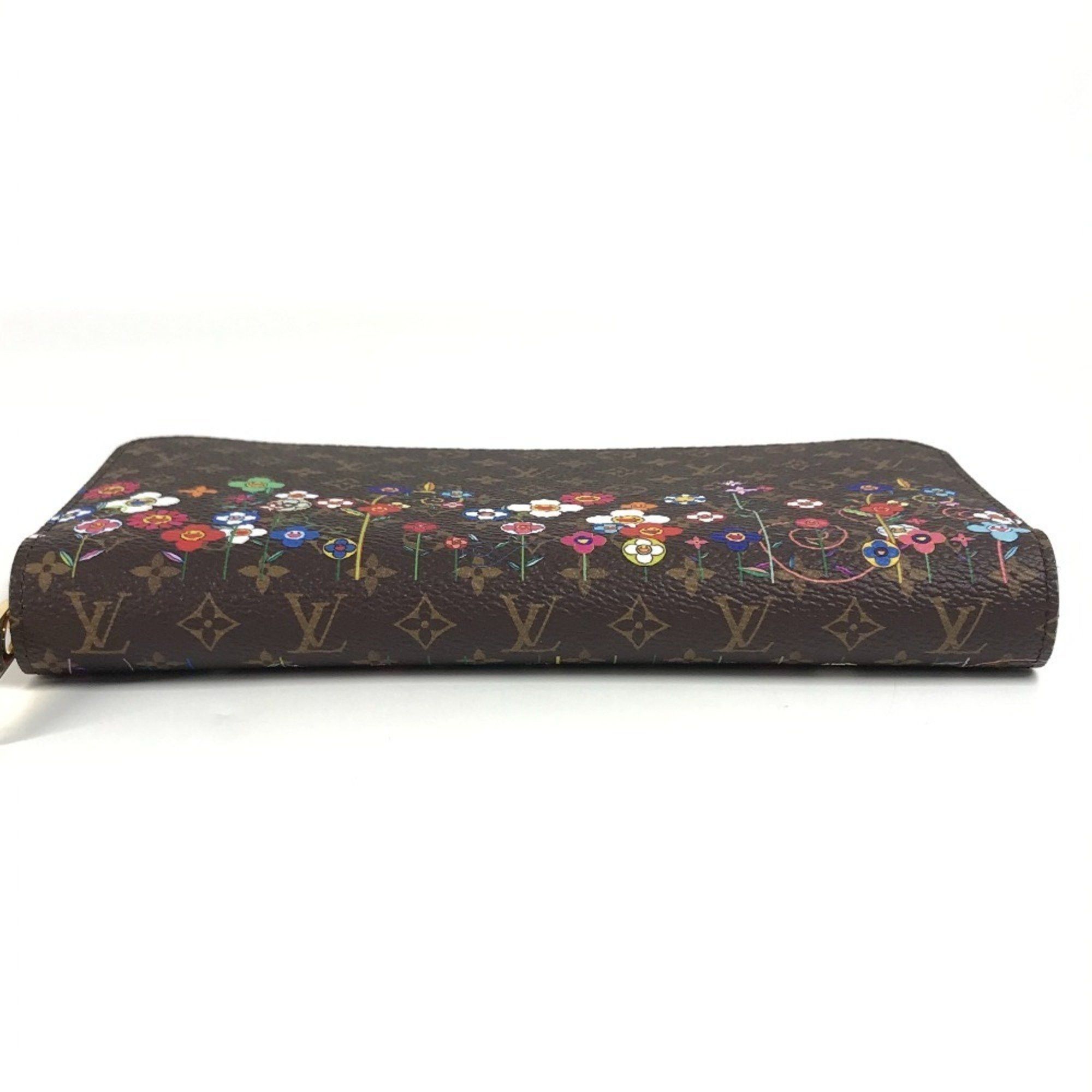 Louis Vuitton LOUIS VUITTON M14162 Japan-exclusive LV x TM Zippy Wallet Monogram Takashi Murakami Round Zip Long Canvas Unisex Brown Like New Size ONE SIZE - 5 Thumbnail