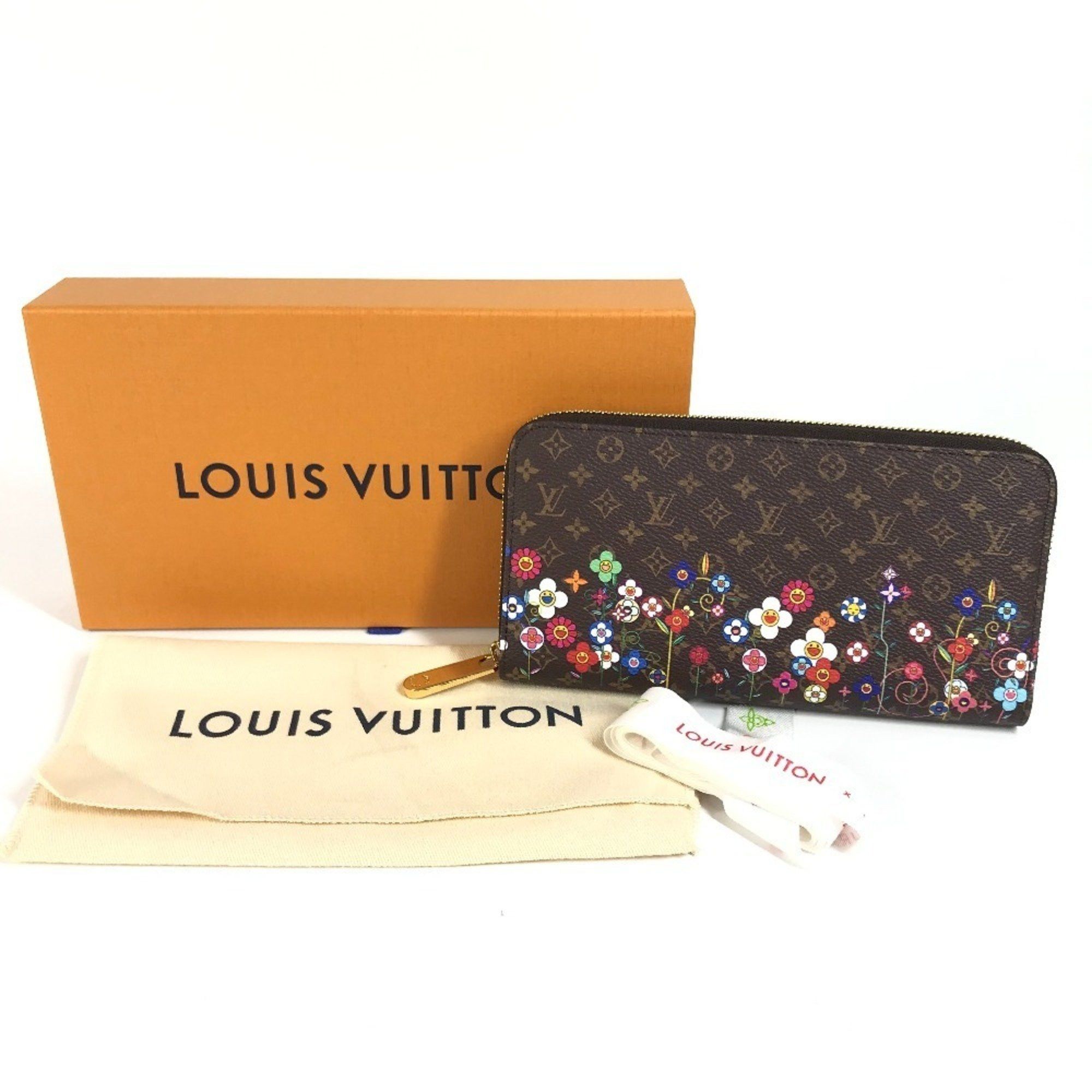 Louis Vuitton LOUIS VUITTON M14162 Japan-exclusive LV x TM Zippy Wallet Monogram Takashi Murakami Round Zip Long Canvas Unisex Brown Like New Size ONE SIZE - 13 Thumbnail