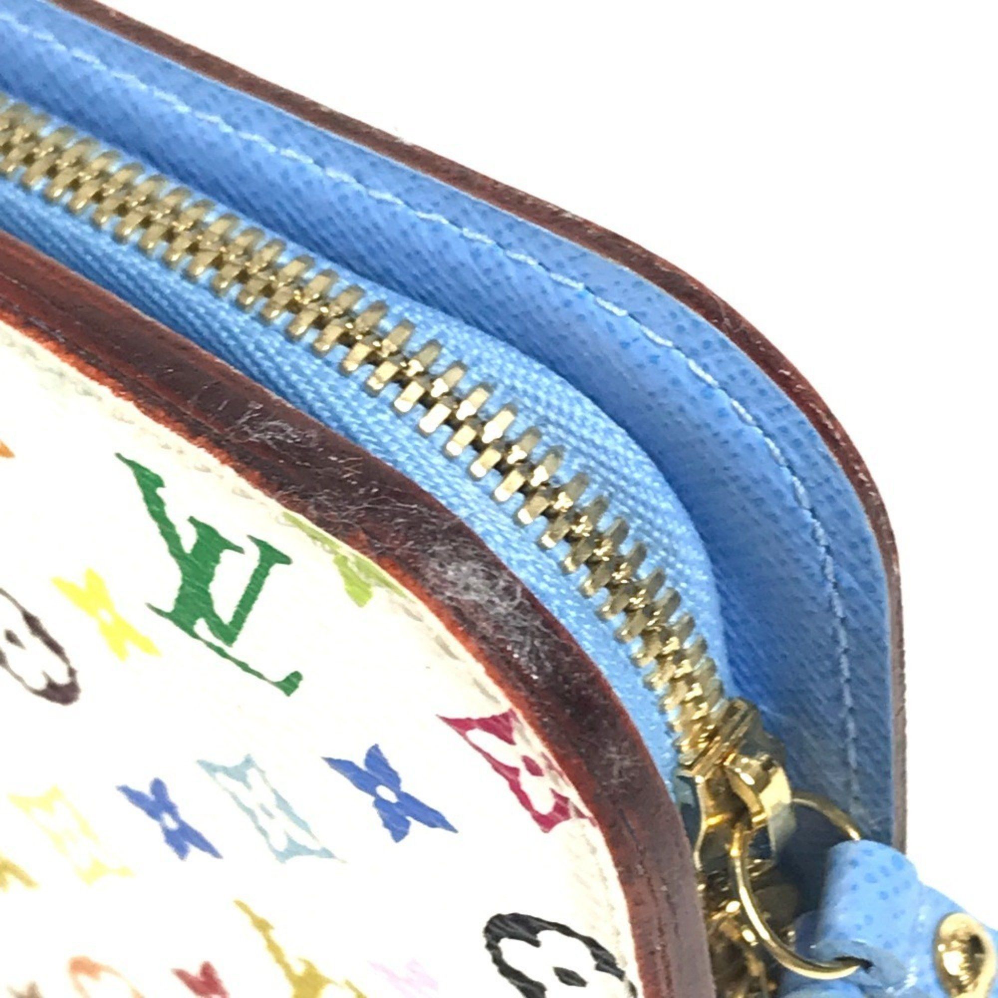 Louis Vuitton LOUIS VUITTON M93749 Monogram Multicolore Portefeuille Ansolite Bifold Long Wallet in Canvas, Women's, Raisin Blue Size ONE SIZE - 15 Thumbnail