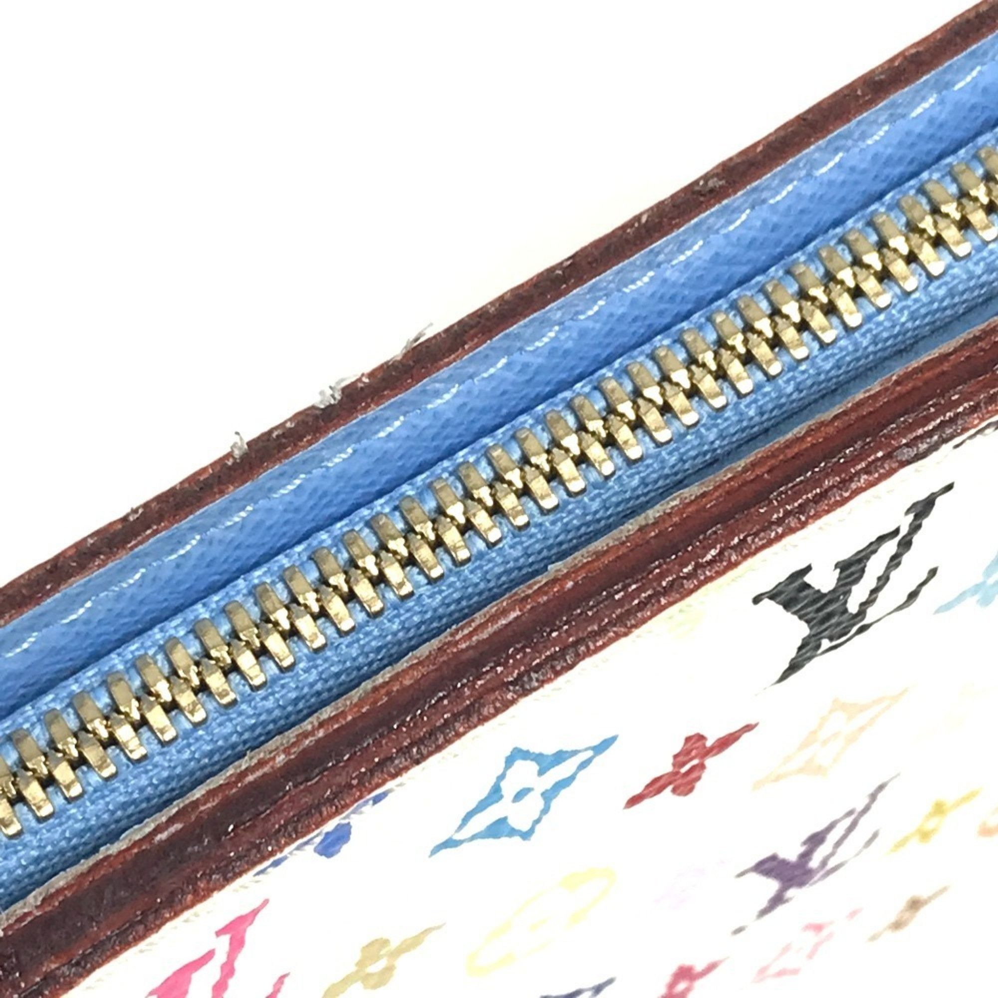 Louis Vuitton LOUIS VUITTON M93749 Monogram Multicolore Portefeuille Ansolite Bifold Long Wallet in Canvas, Women's, Raisin Blue Size ONE SIZE - 14 Thumbnail