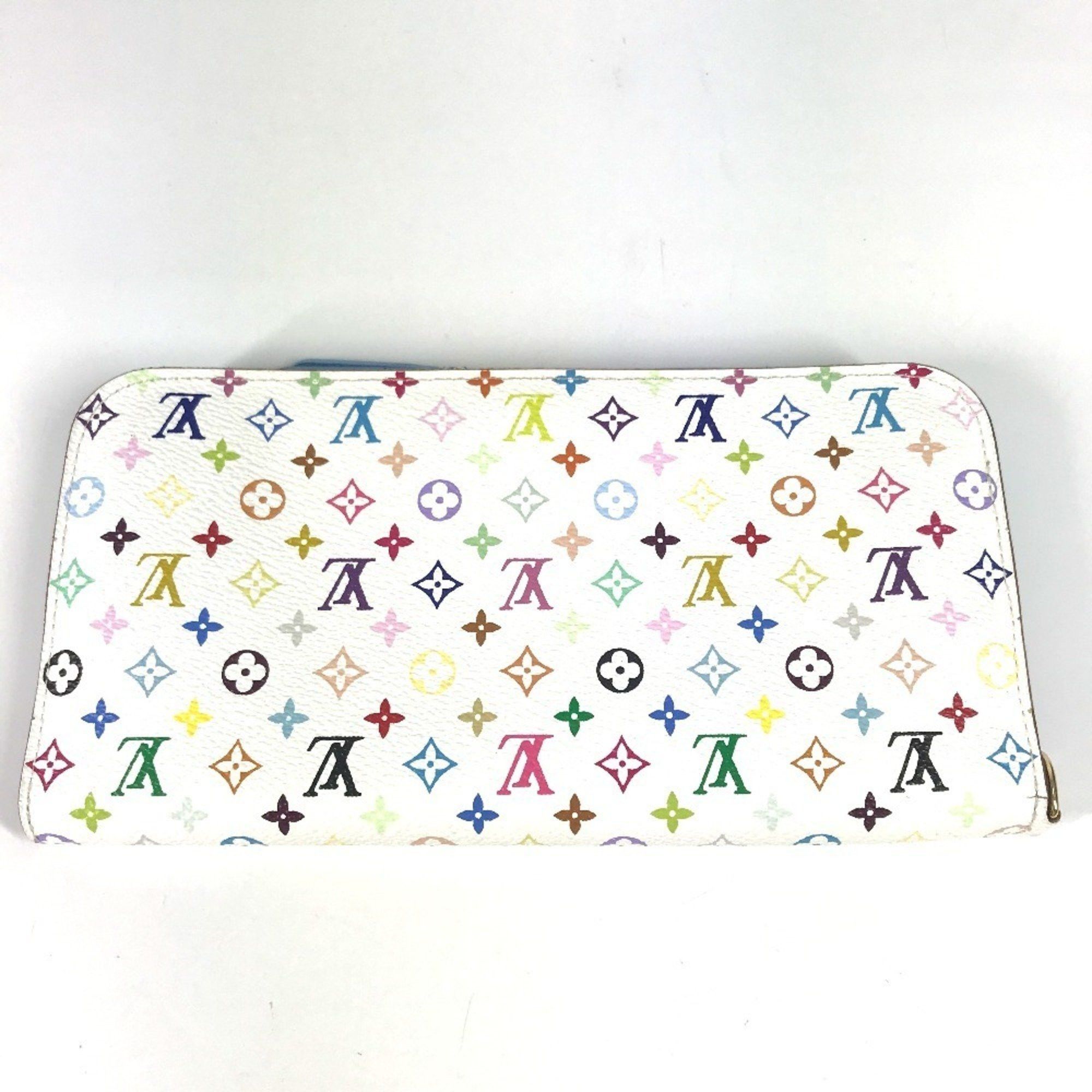 Louis Vuitton LOUIS VUITTON M93749 Monogram Multicolore Portefeuille Ansolite Bifold Long Wallet in Canvas, Women's, Raisin Blue Size ONE SIZE - 2 Thumbnail