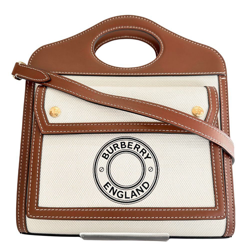 Burberry Burberry Burberry Pocket Bag Canvas Calf 2way Bag Canvas Handbag DUTY FREE for USA Size ONE SIZE - 2 Thumbnail