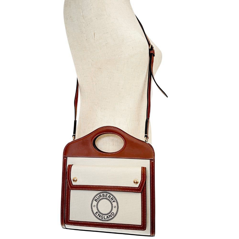 Burberry Burberry Burberry Pocket Bag Canvas Calf 2way Bag Canvas Handbag DUTY FREE for USA Size ONE SIZE - 14 Thumbnail