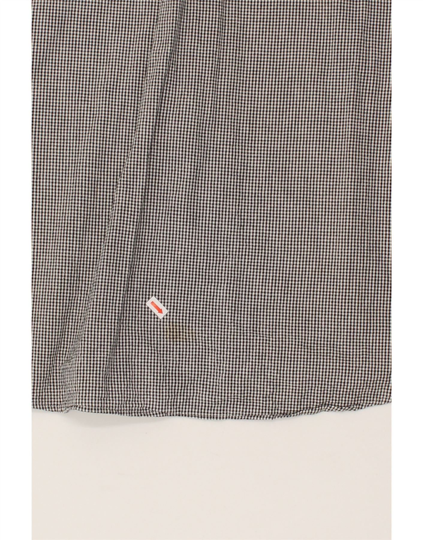 Chaps Ralph Lauren Mens Short Sleeve Shirt XL Black Gingham Cotton Size US XL / EU 56 / 4 - 3 Thumbnail