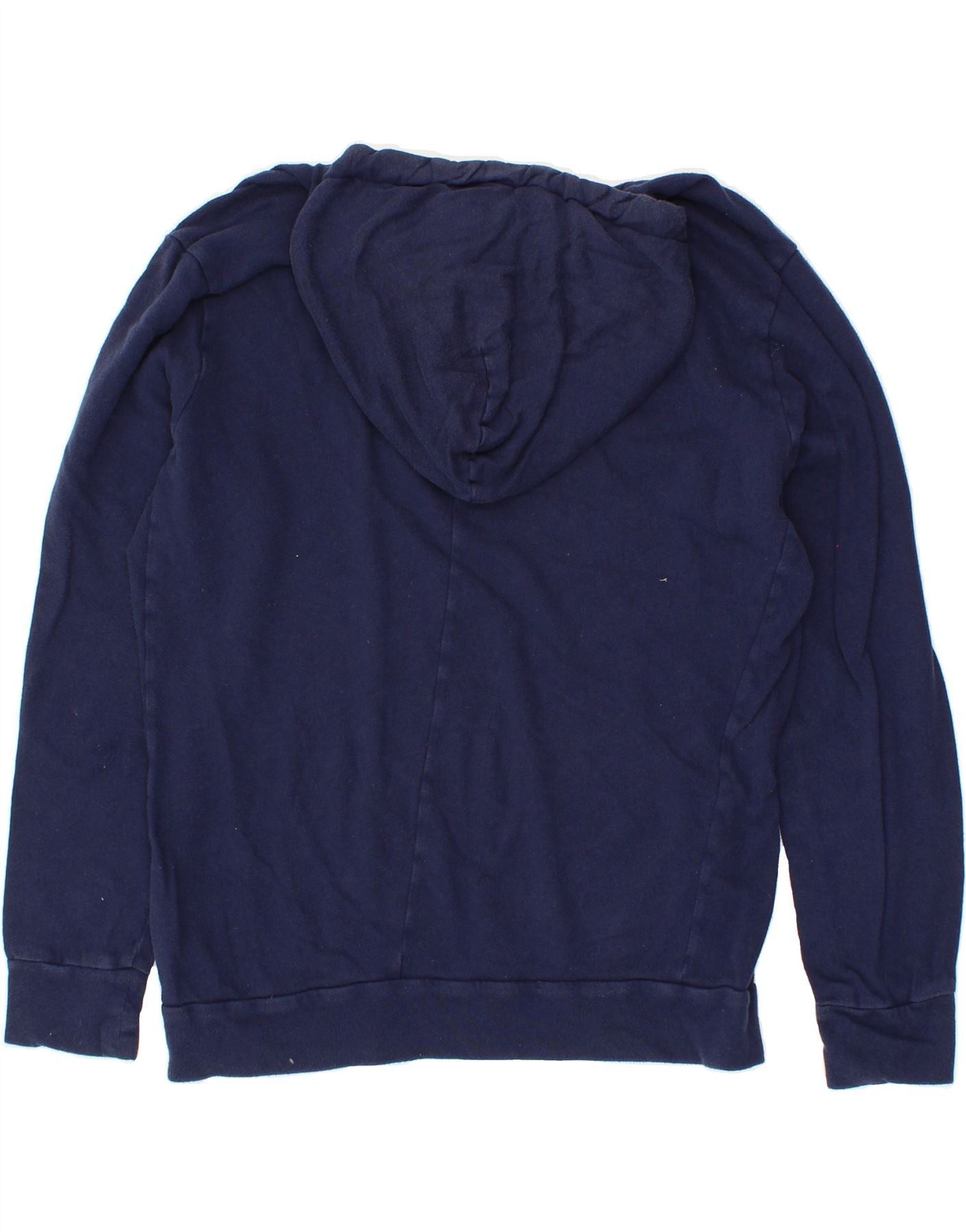 Diesel Womens Hoodie Jumper UK 14 Medium Navy Blue Cotton Size M / US 6-8 / IT 42-44 - 2 Thumbnail