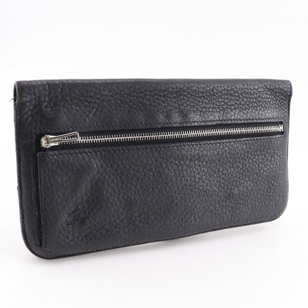 Hermes Hermes Hermes Dogon Long Taurillon Clemence Long Wallet Leather Long Wallet Stamp P (2012) DUTY FREE for USA Size ONE SIZE - 3 Thumbnail