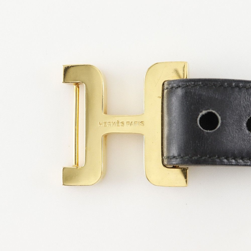 Hermes Hermes Hermes H Belt Calfskin Belt Leather Belt Stamp G (1977) DUTY FREE for USA Size ONE SIZE - 12 Thumbnail