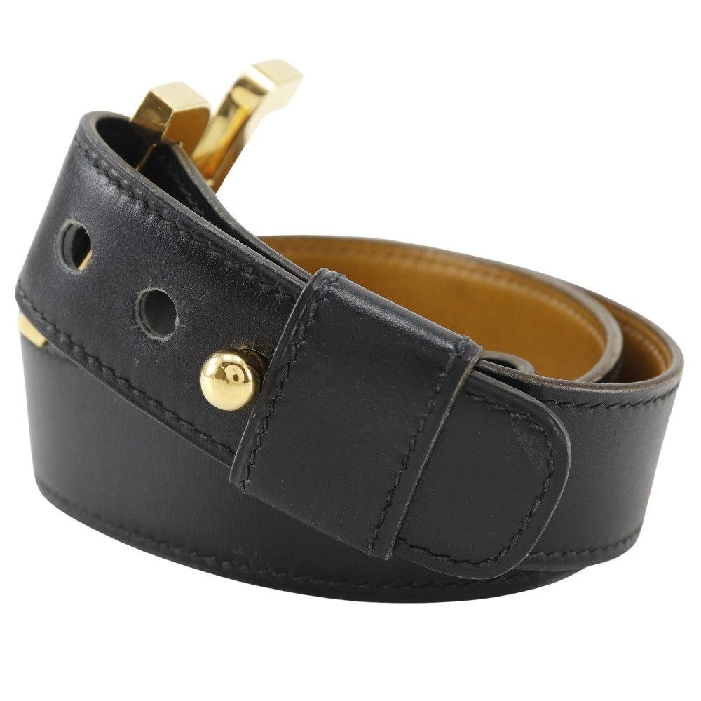 Hermes Hermes Hermes H Belt Calfskin Belt Leather Belt Stamp G (1977) DUTY FREE for USA Size ONE SIZE - 2 Thumbnail