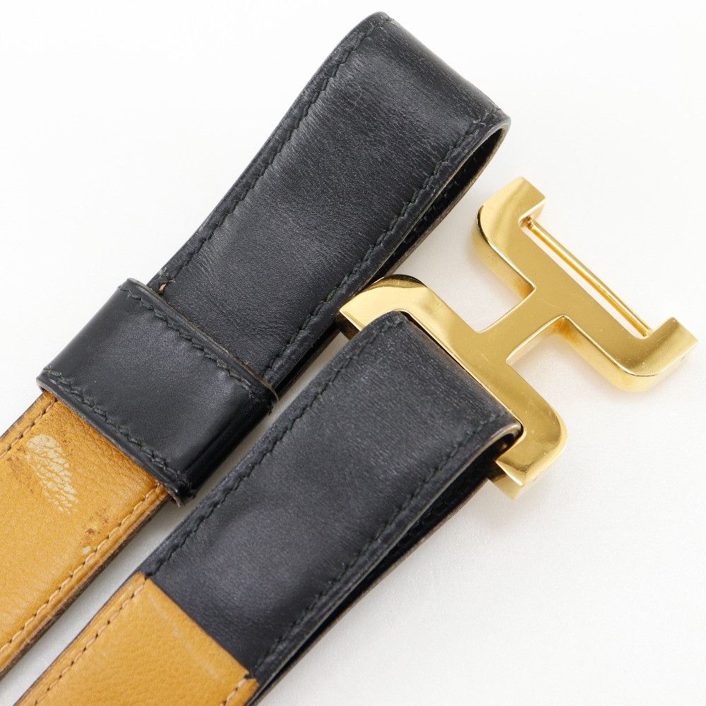 Hermes Hermes Hermes H Belt Calfskin Belt Leather Belt Stamp G (1977) DUTY FREE for USA Size ONE SIZE - 5 Thumbnail