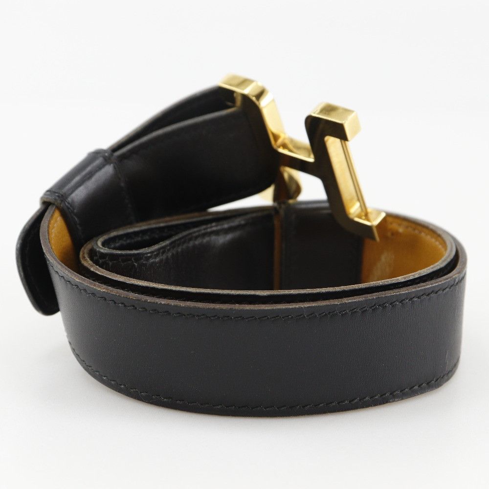 Hermes Hermes Hermes H Belt Calfskin Belt Leather Belt Stamp G (1977) DUTY FREE for USA Size ONE SIZE - 3 Thumbnail