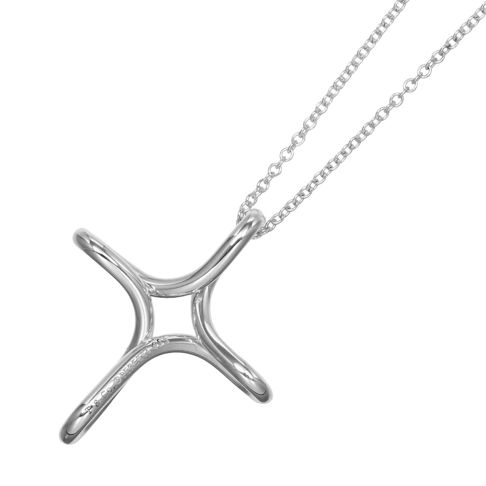 Tiffany & Co. Tiffany & Co. Tiffany&Co. Open Cross Silver 925 Necklace Metal Necklace DUTY FREE for USA Size ONE SIZE - 3 Thumbnail
