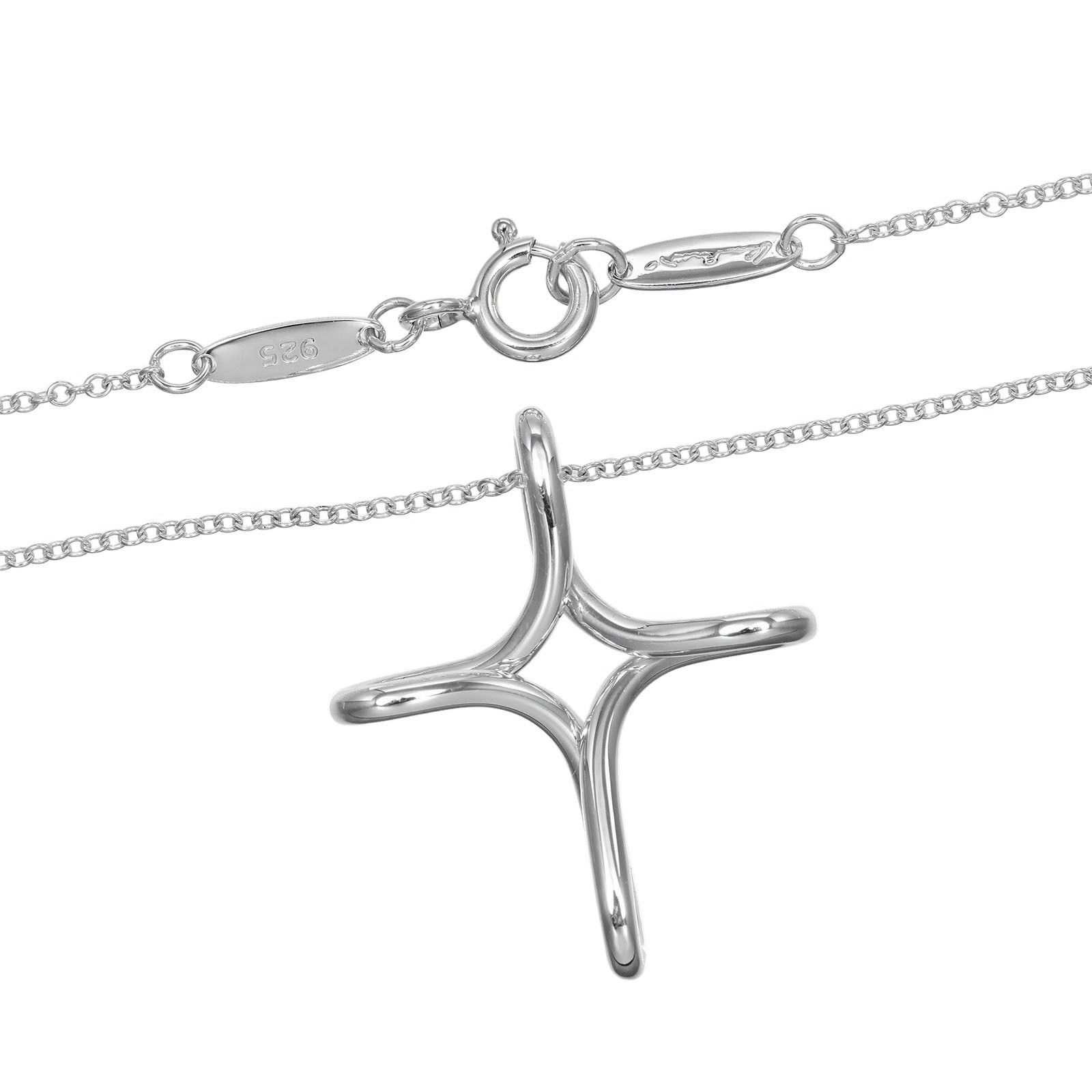Tiffany & Co. Tiffany & Co. Tiffany&Co. Open Cross Silver 925 Necklace Metal Necklace DUTY FREE for USA Size ONE SIZE - 7 Thumbnail