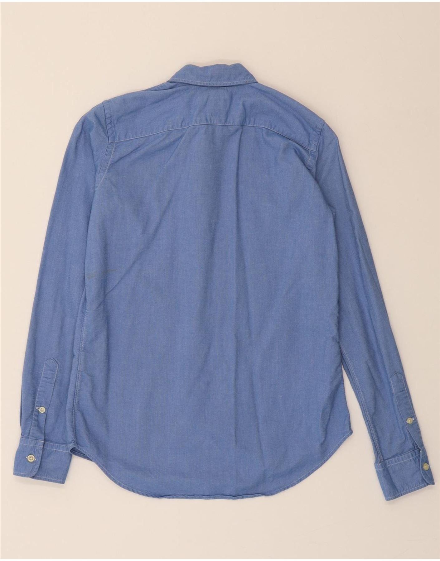 Ralph Lauren Womens Longline Shirt US 4 Small Blue Cotton Size XS / US 0-2 / IT 36-38 - 2 Thumbnail