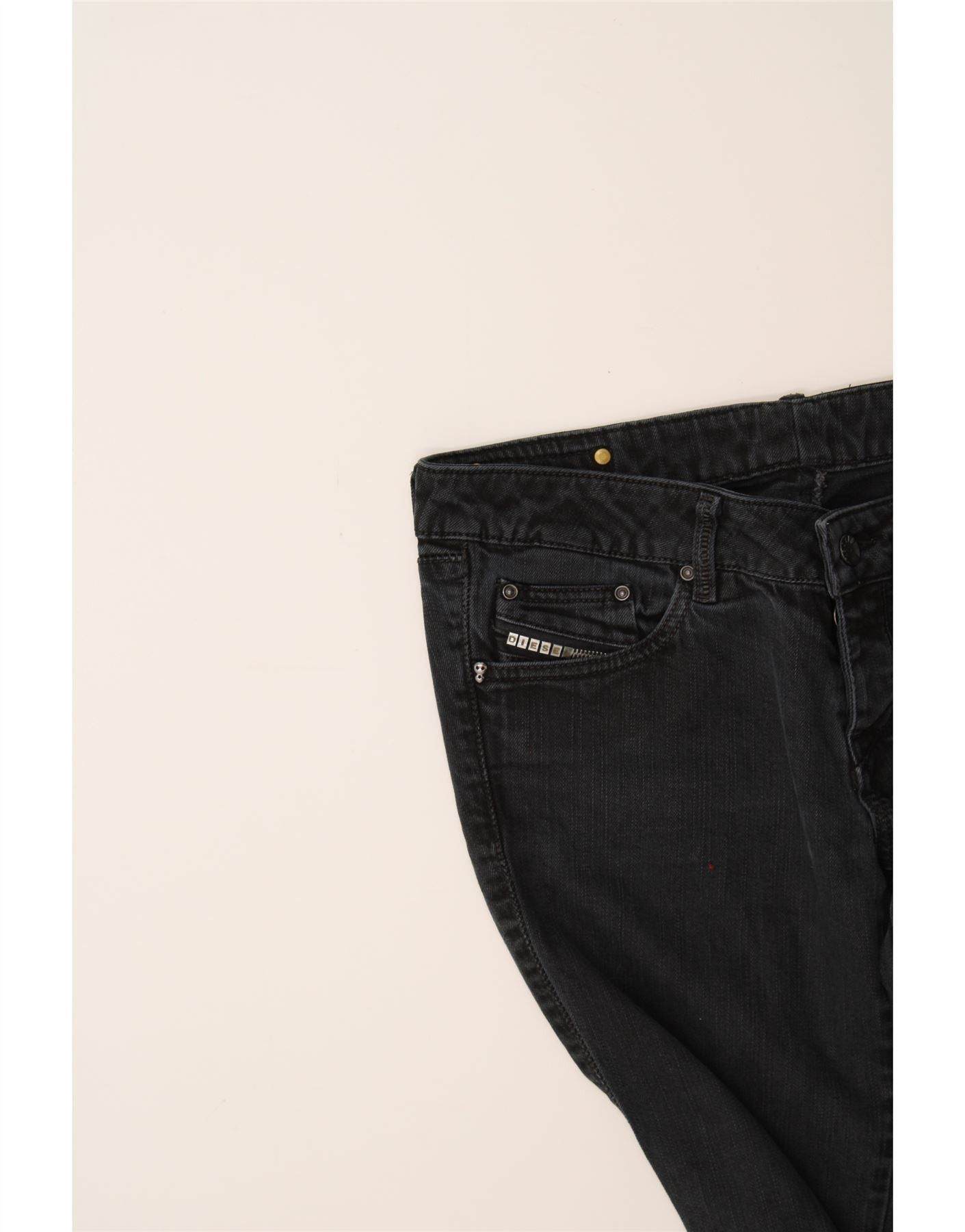 Diesel Womens Slim Jeans W32 L28 Black Cotton Size 24" / US 00 / IT 34 - 4 Thumbnail