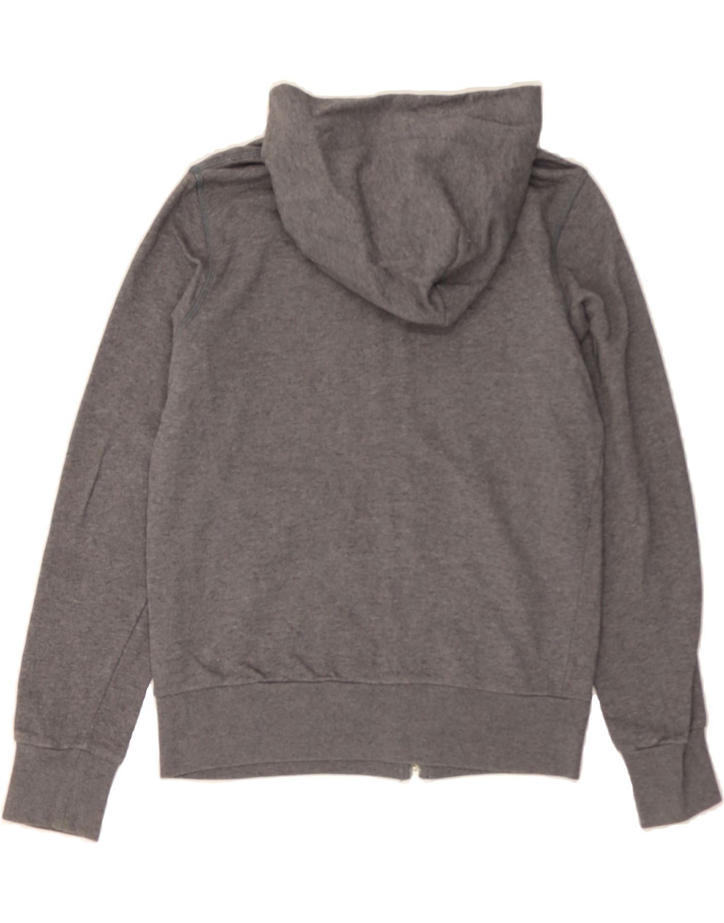 Diesel Womens Graphic Zip Hoodie Sweater UK 16 Large Grey Cotton Size XL / US 12-14 / IT 48-50 - 2 Thumbnail