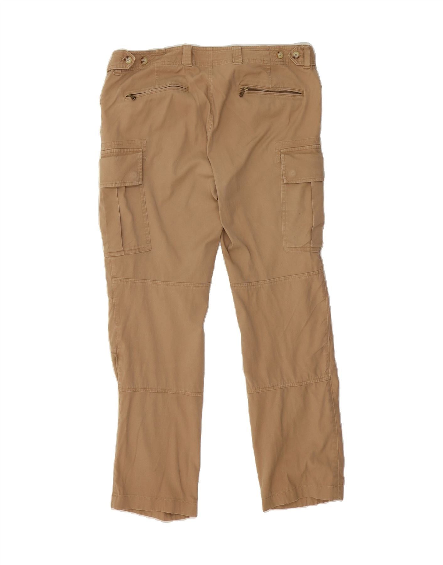 Ralph Lauren Womens Slim Cargo Trousers US 8 Medium W34 L28 Beige Cotton Size 27" / US 4 / IT 40 - 2 Thumbnail